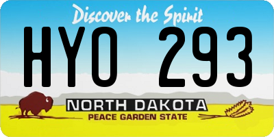 ND license plate HYO293