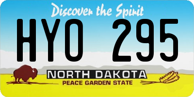 ND license plate HYO295