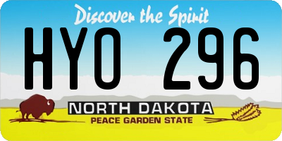 ND license plate HYO296