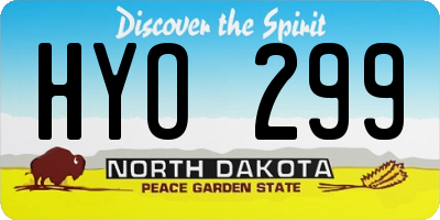ND license plate HYO299