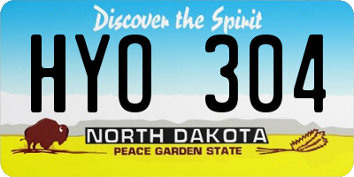 ND license plate HYO304