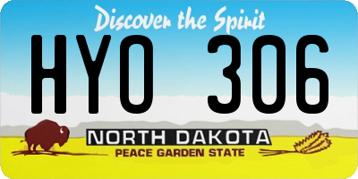 ND license plate HYO306