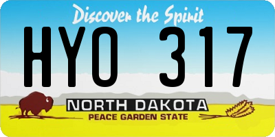 ND license plate HYO317