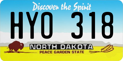 ND license plate HYO318