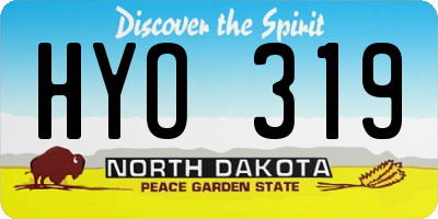 ND license plate HYO319