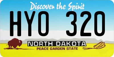 ND license plate HYO320
