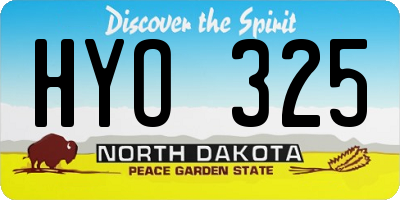 ND license plate HYO325