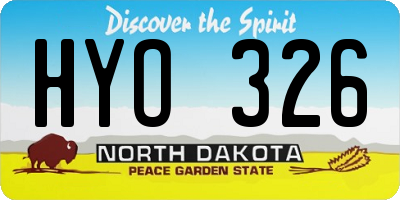 ND license plate HYO326