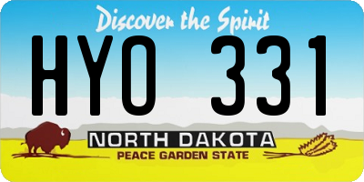ND license plate HYO331