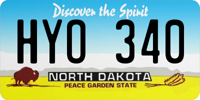ND license plate HYO340