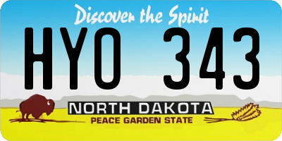 ND license plate HYO343