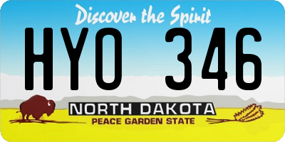 ND license plate HYO346