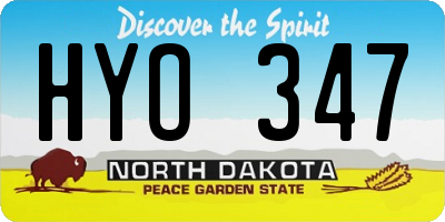 ND license plate HYO347
