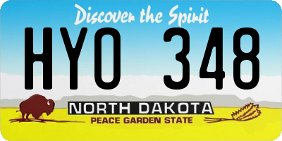 ND license plate HYO348