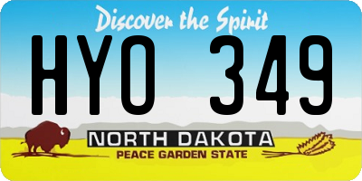 ND license plate HYO349