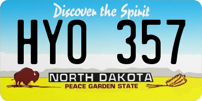 ND license plate HYO357