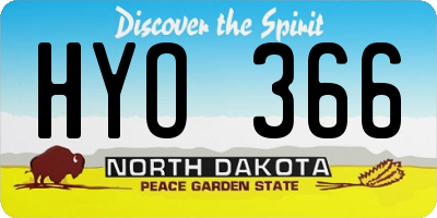 ND license plate HYO366