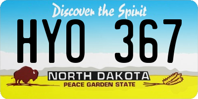 ND license plate HYO367