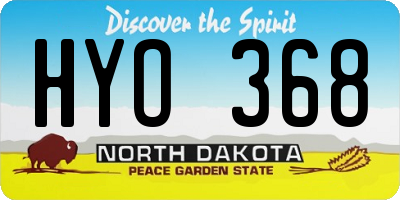 ND license plate HYO368
