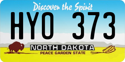 ND license plate HYO373
