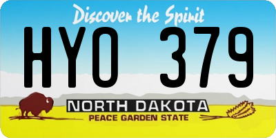ND license plate HYO379