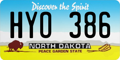ND license plate HYO386
