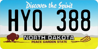 ND license plate HYO388