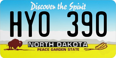 ND license plate HYO390