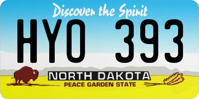 ND license plate HYO393