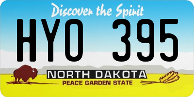 ND license plate HYO395
