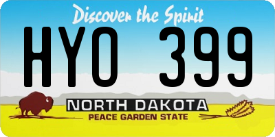ND license plate HYO399