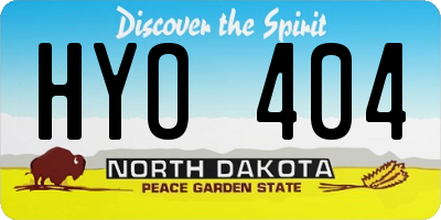 ND license plate HYO404