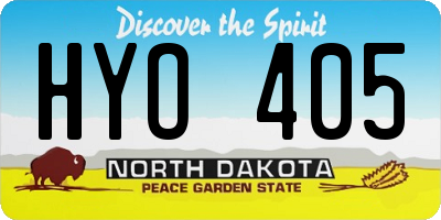 ND license plate HYO405