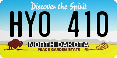 ND license plate HYO410