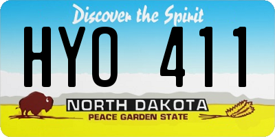 ND license plate HYO411