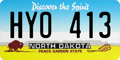 ND license plate HYO413