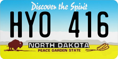 ND license plate HYO416