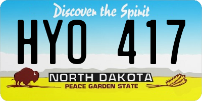 ND license plate HYO417