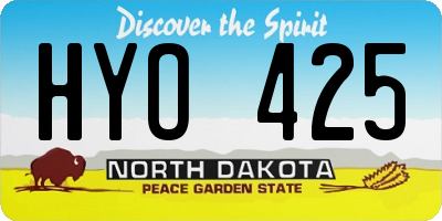 ND license plate HYO425