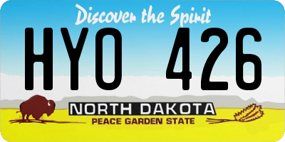 ND license plate HYO426