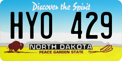 ND license plate HYO429