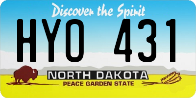 ND license plate HYO431