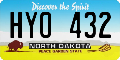 ND license plate HYO432
