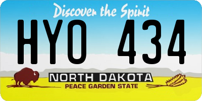 ND license plate HYO434