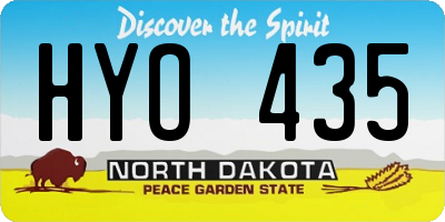 ND license plate HYO435