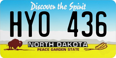 ND license plate HYO436
