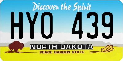 ND license plate HYO439
