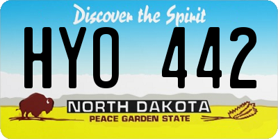 ND license plate HYO442
