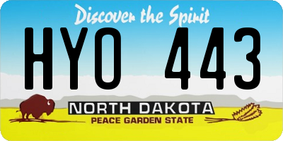 ND license plate HYO443