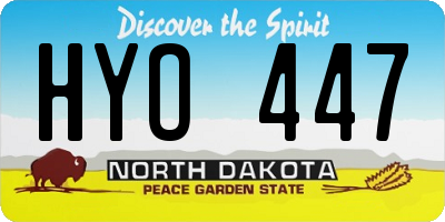 ND license plate HYO447